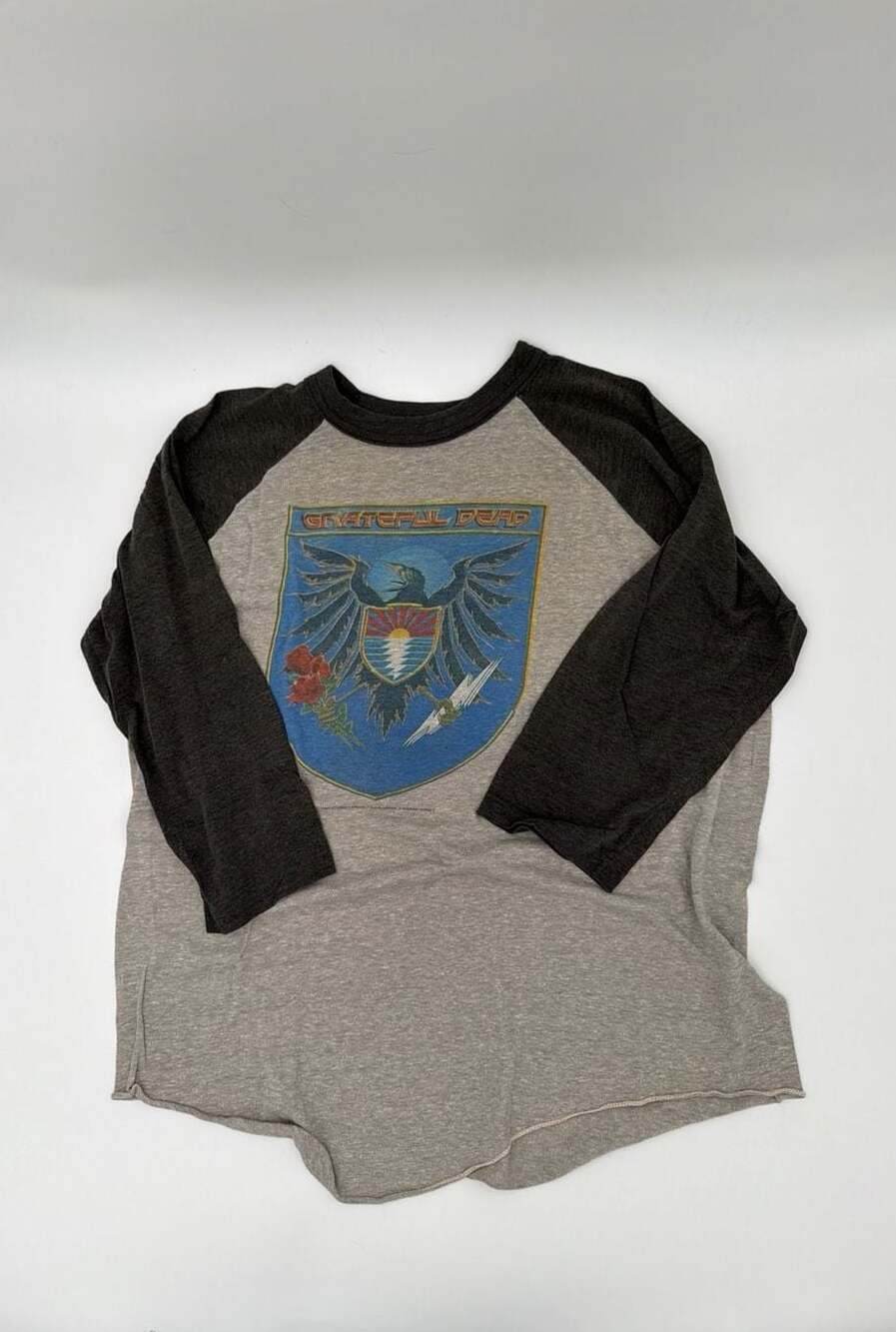Vintage 1983 Grateful Dead Summer Tour Stanley Mouse Raven Raglan Shirt